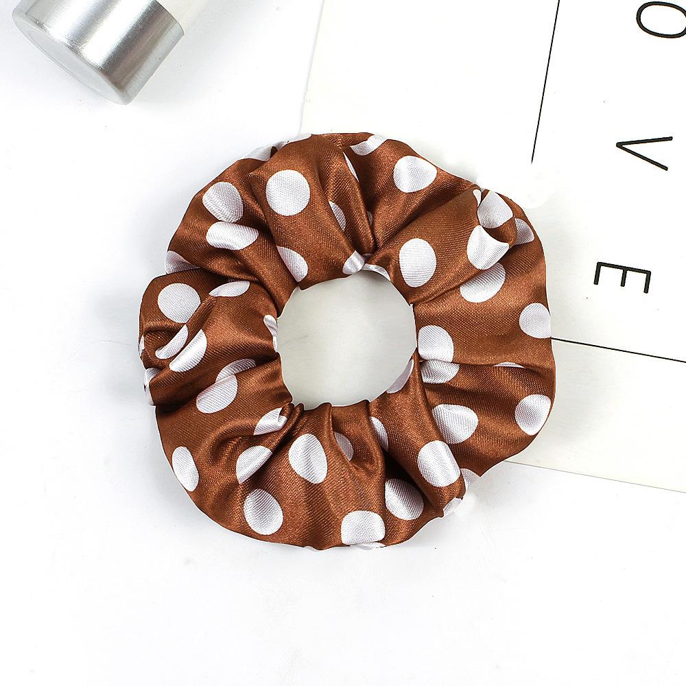 New Satin Printed Flower Floral Scrunchie Women Girls Elastic Hair Rubber Bands Accessories Tie Hair Ring Rope Holder Headdress