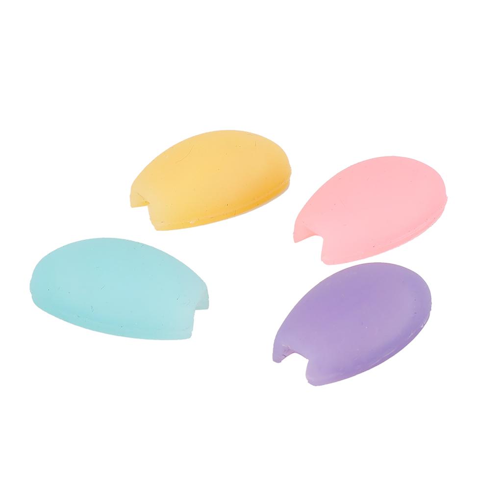 4Pcs Flute Finger Rest Silicone Wind Instrument Accessories Yellow/Pink/Rose Red/Purple