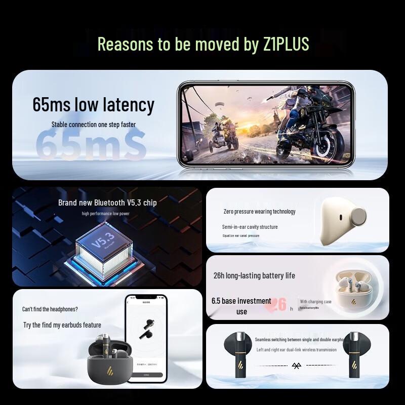 

Edifier Z1 Plus True Wireless Bluetooth Earbuds