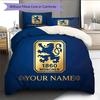Individueller Name 1860 München Muster Bettwäsche Steppdecke Set Heimdekoration Geschenk (1 Bettbezug + 2 Kissenbezüge (ohne Füllung))