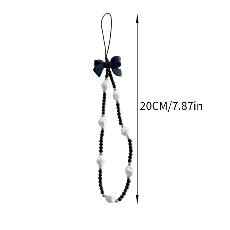 Elegant Handmade Beaded Keychain Pendant Mobile Phone Chain Strap Fashion Cellphone Rope Women Telephone Lanyard Jewelry