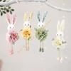 Easter Rabbit Hanging Ornament Bright Polyester Plastic Decors for Festival Indoor Outdoors Reusable 55KF