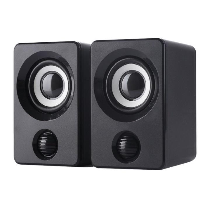 Mini USB Wired Computer Speakers with Subwoofer for Desktop, Laptop, and Mobile