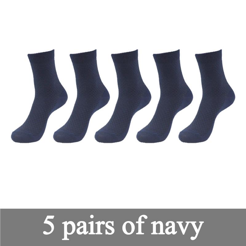 New Bamboo Fiber Men Socks Classic Deodorant Business Brand Crew Socks Men High Quality Casual Compression Socks 5pairs / Lot