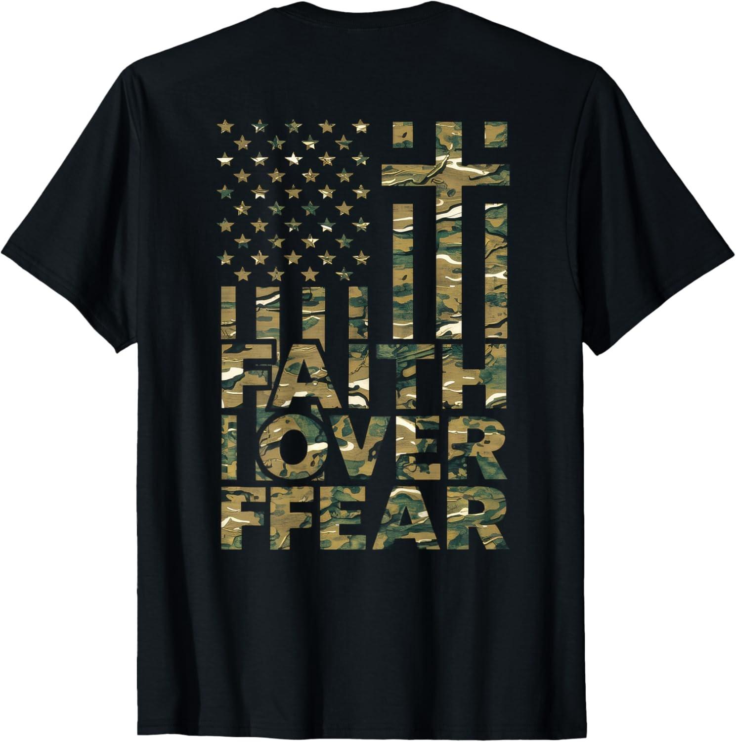 Christian Faith Over Fear T-Shirt S разноцветный