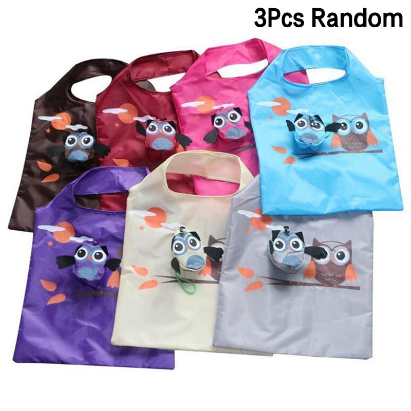 1/3 шт. Милая мультяшная сова Портативная складная сумка для покупок Большой вместимости Сумки-тоут Сумка через плечо Ручная сумка Дорожный продуктовый мешочек