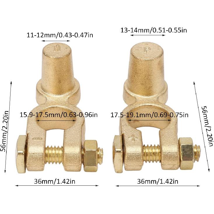 1 Pair SAE To JIS Car Battery Terminal Connector,Car Battery Terminal Clamps,Positive Negative Top Post Quick Release Disconnect Car Battery Cable