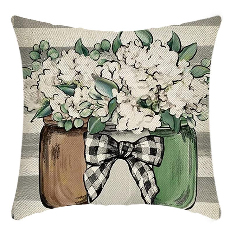 New Christmas Throw Pillow, Polyester Linen, Festive Dress Cushion, Bedroom Living Room Square Pillow, Cushion Pillow Case