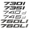 BMW 7 Series Rear Emblem for 730i, 745d, 460Li - Electroplated ABS Displacement Tail Badge
