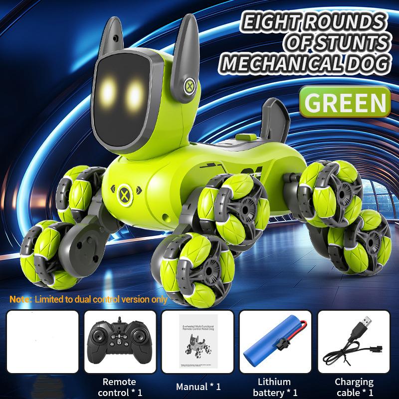 New Q200 Robot Dog 360 Degree Drift Stunt RC Car Small Eight Wheel Gesture Sensing Multi functional Voice Interaction Children T