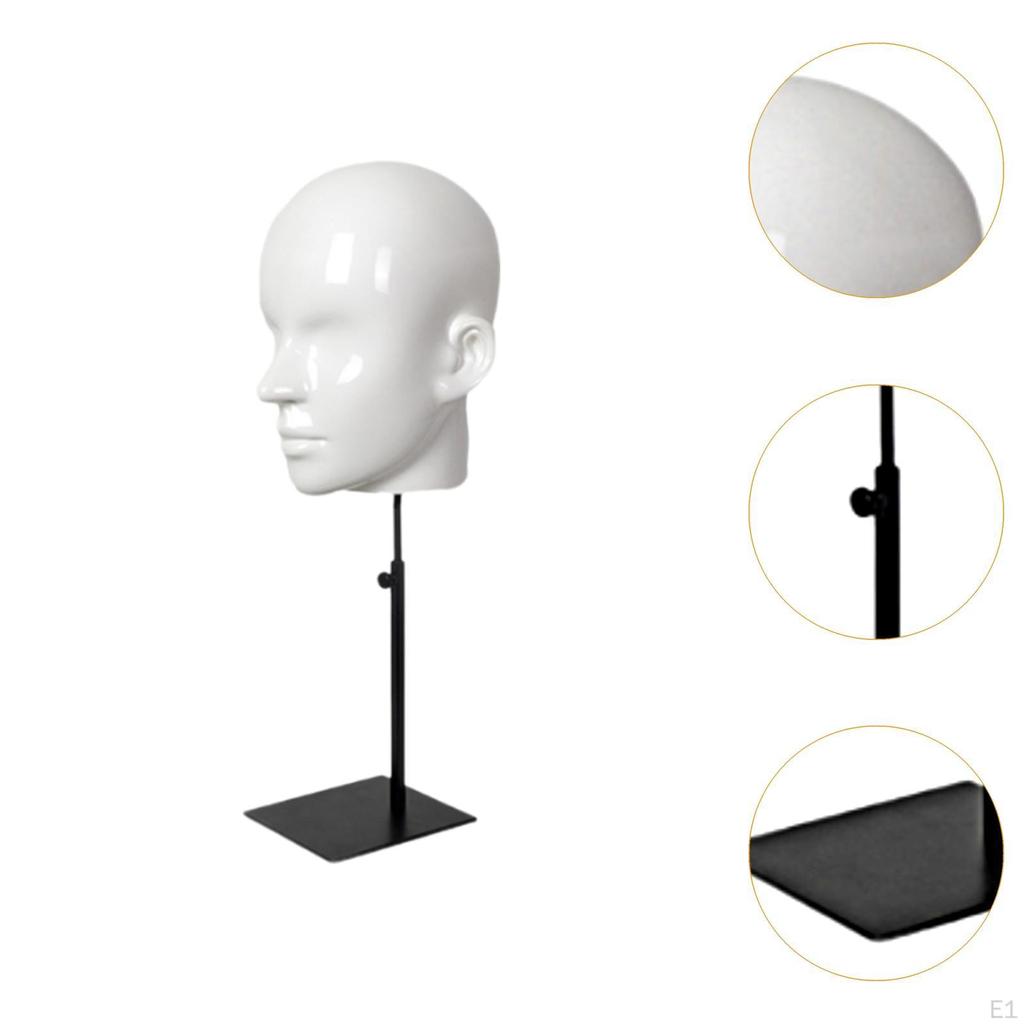 Hat Display Head Men Mannequin Model Multifunctional Caps Storage Rack with Base for Styling