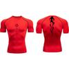 Men's Compression Shirt Printed Fitness Sport Running Tight Gym TShirts Athletic Workout Bodybuilding Quick Dry Tops Tee Summer