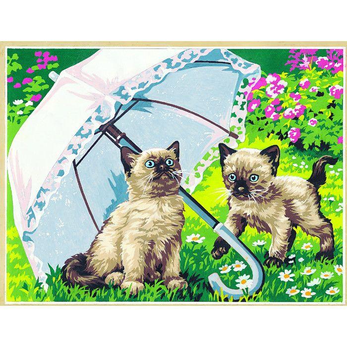 Antique Canvas Under the Beautiful Umbrella 40x50cm