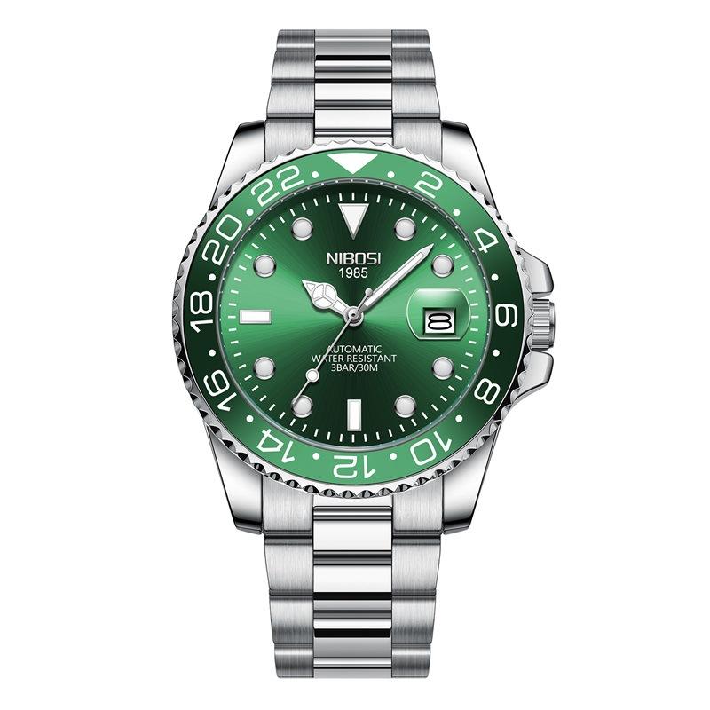 New Fashionable Round Men'S Watch Rotating Bezel Waterproof Automatic Mechanical Watch Men'S Watch