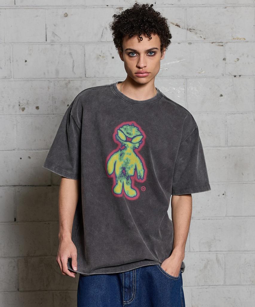 HOODHOOD Fever Alien Short Sleeve T-Shirt Charcoal