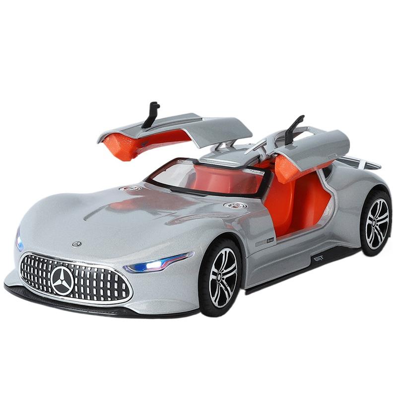 

1/24 Benzs Vision GT Alloy Concept Sports Car Model Diecast Metal Racing Car Vehicles Model Simulation Sound Light Kids Toy Gift серебряный