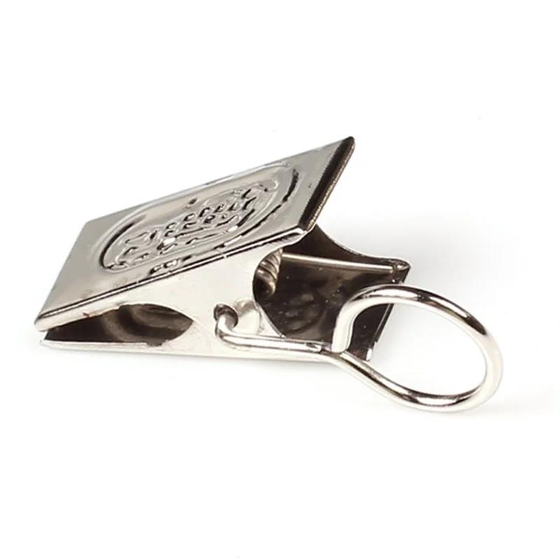 Lot de 20 anneaux de tringle à rideau de douche en acier inoxydable, clips de suspension en métal