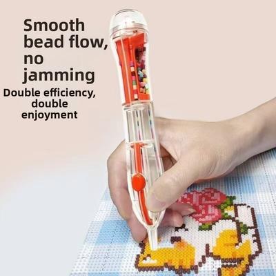 Press Type Perler Bead Pen for 2.6mm Beads Ergonomic Grip Bead Positioning Pen  Children Gifts