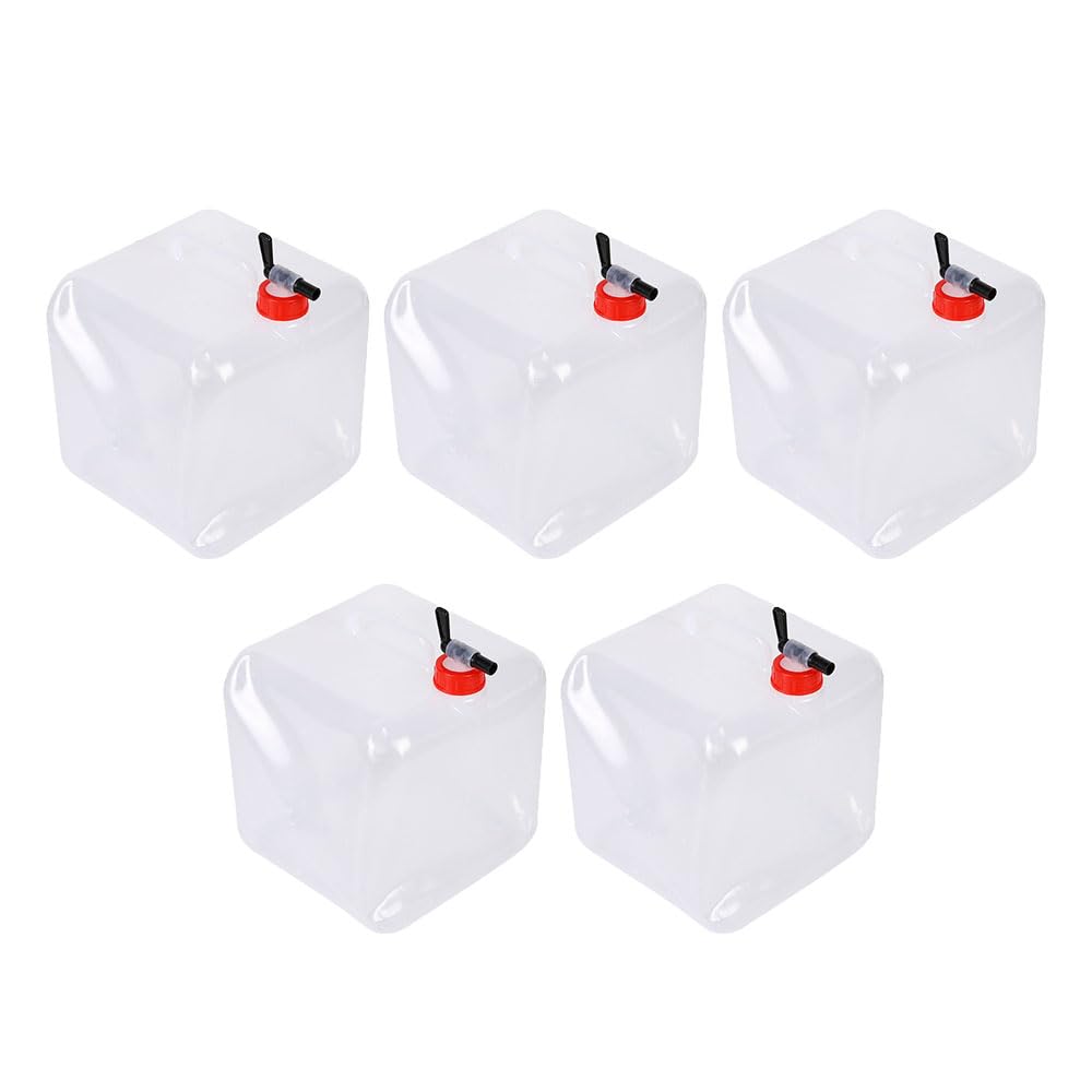 

Water Bag Water Tank Set of 5 Water Bag Water Tank 20L Lever Cock Type Compact Foldable Water Tank Large Capacity Outdoor Camping Disaster Prevention