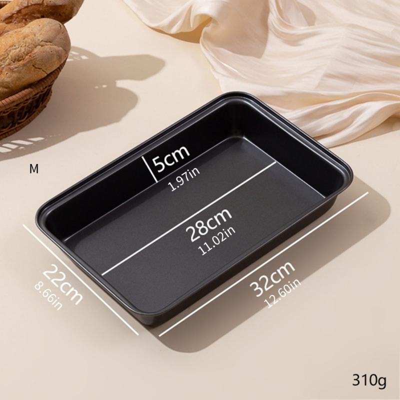 Nonstick Carbon Steel Roasting Tray Large Capacity Deep Cooking Pan Sheet for Baking Cakes Breads Even Heat Distribution
