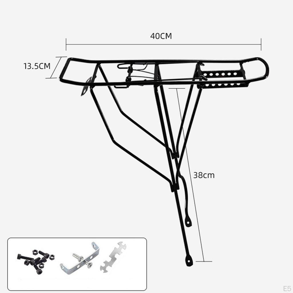 Kids Bike Rear Cargo Rack Carrier Back Seat Easy To Install Replacement Accessory Durability Steel