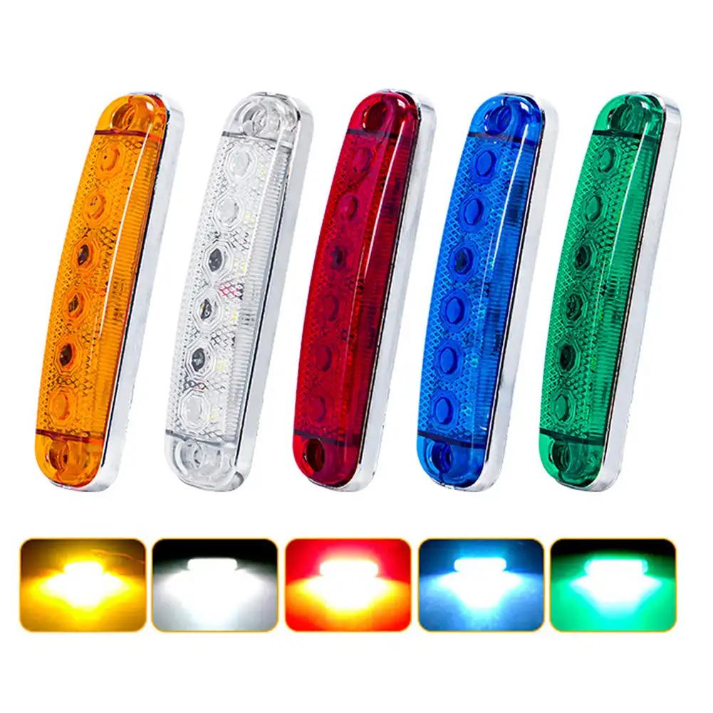 12V- 80V 6LED Warning Flashing Lights Front Rear Clearance Indicator Lamp Side Marker Lights for Trailer BUS Van Caravan Truck