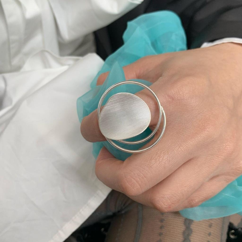 Geometric Bold Hip Hop Ring for Women – Trendy European & American Style, Open Creative Index Finger Design