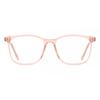 Full Rim Square Transparent Pink Smartbuy Collection Leonidas Cp124c Fashion Unisex Eyeglasses