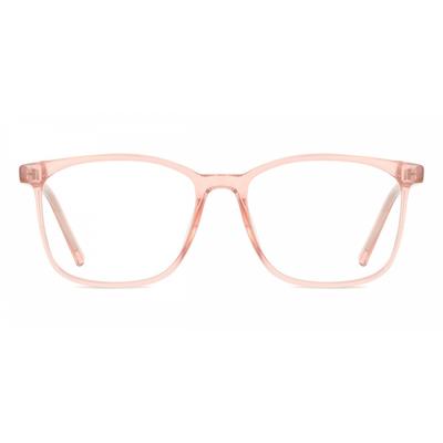 Full Rim Square Transparent Pink Smartbuy Collection Leonidas Cp124c Fashion Unisex Eyeglasses