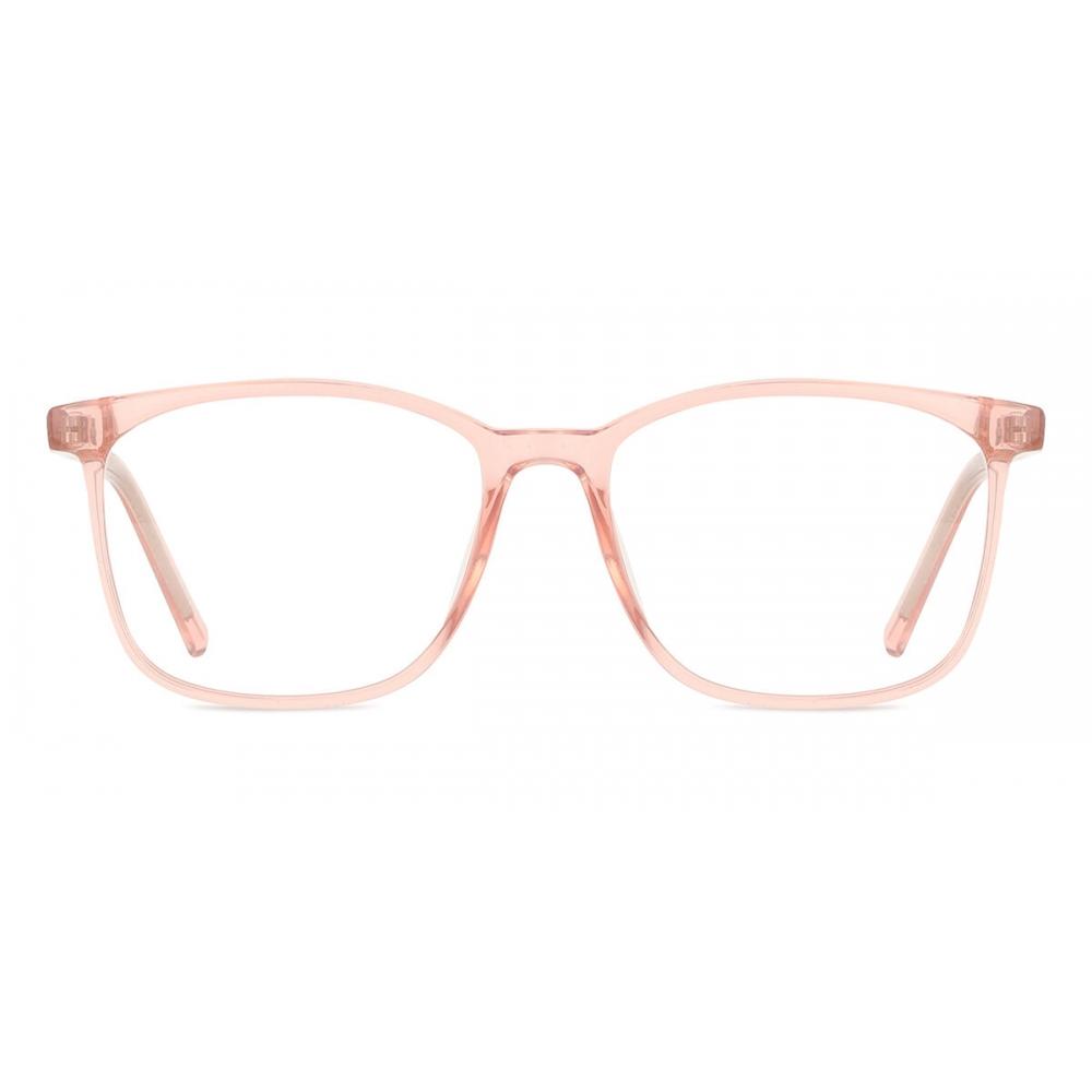 Full Rim Square Transparent Pink Smartbuy Collection Leonidas Cp124c Fashion Unisex Eyeglasses