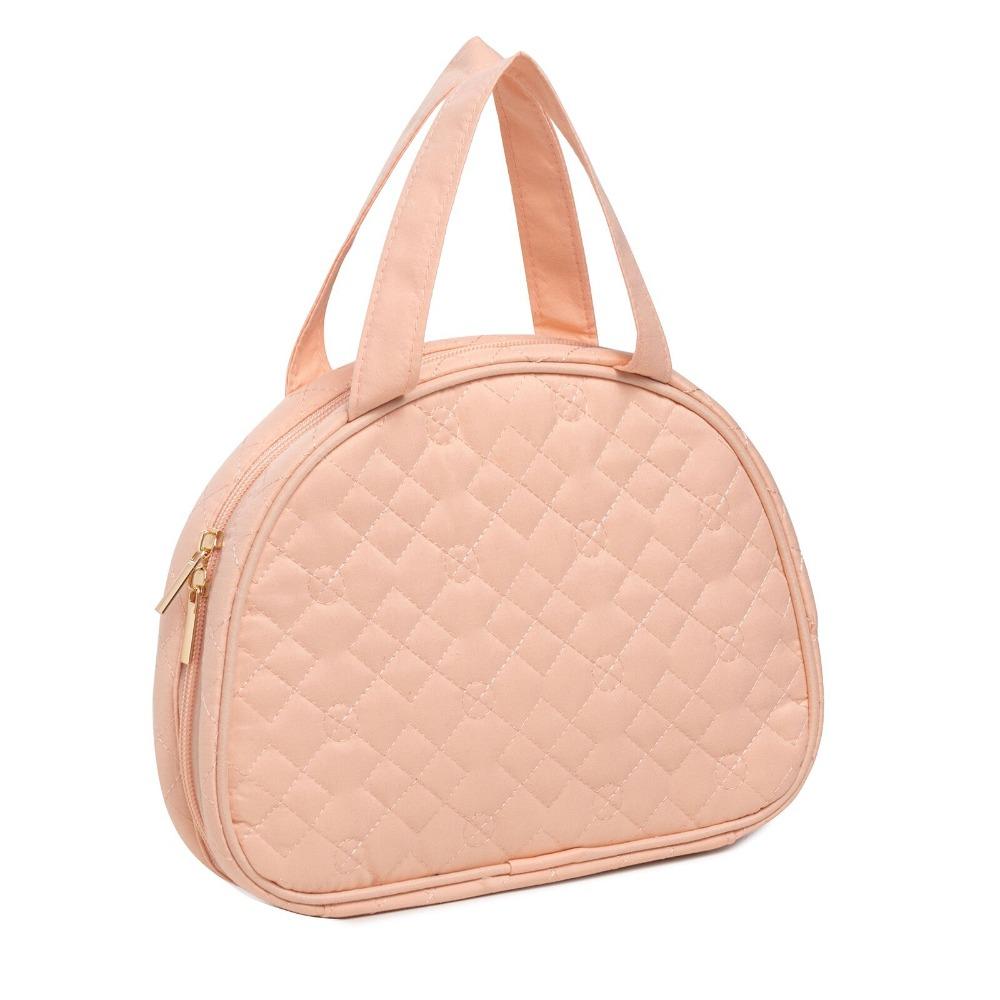 

Бархатный дорожный футляр для украшений цвета персиковой кожи со съемным органайзером для хранения украшений, косметичка для женщин розовый