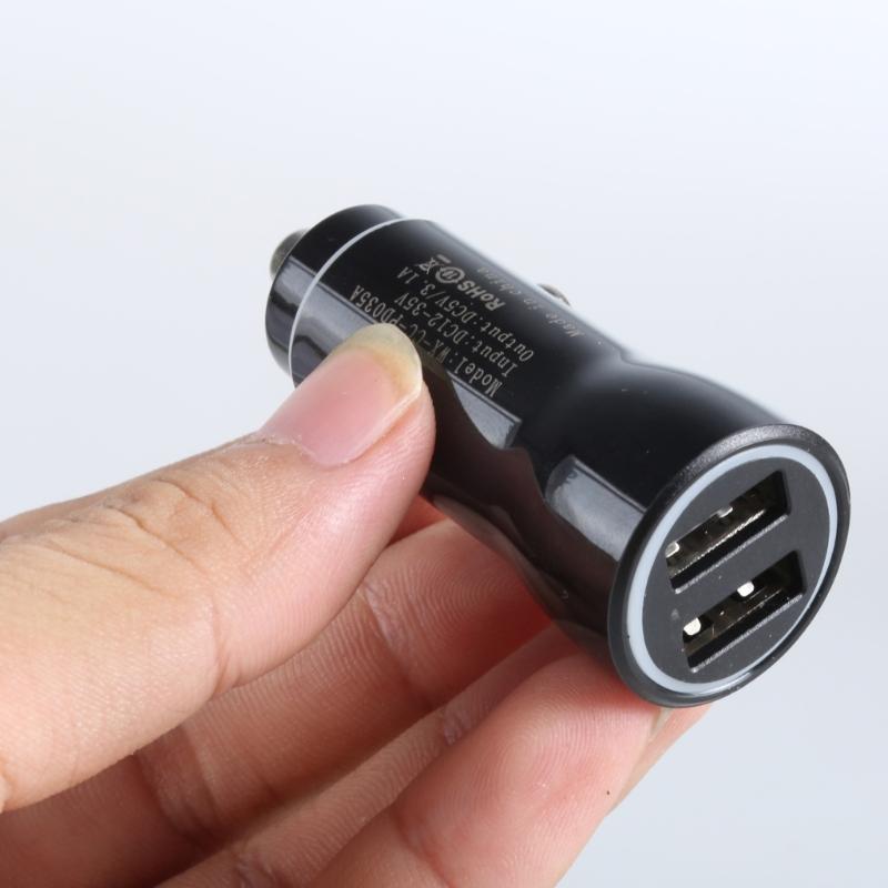 High Speed Charging Head Car Adapter with Double USB Port Intelligent Recognition Chip for Efficient Device Charging