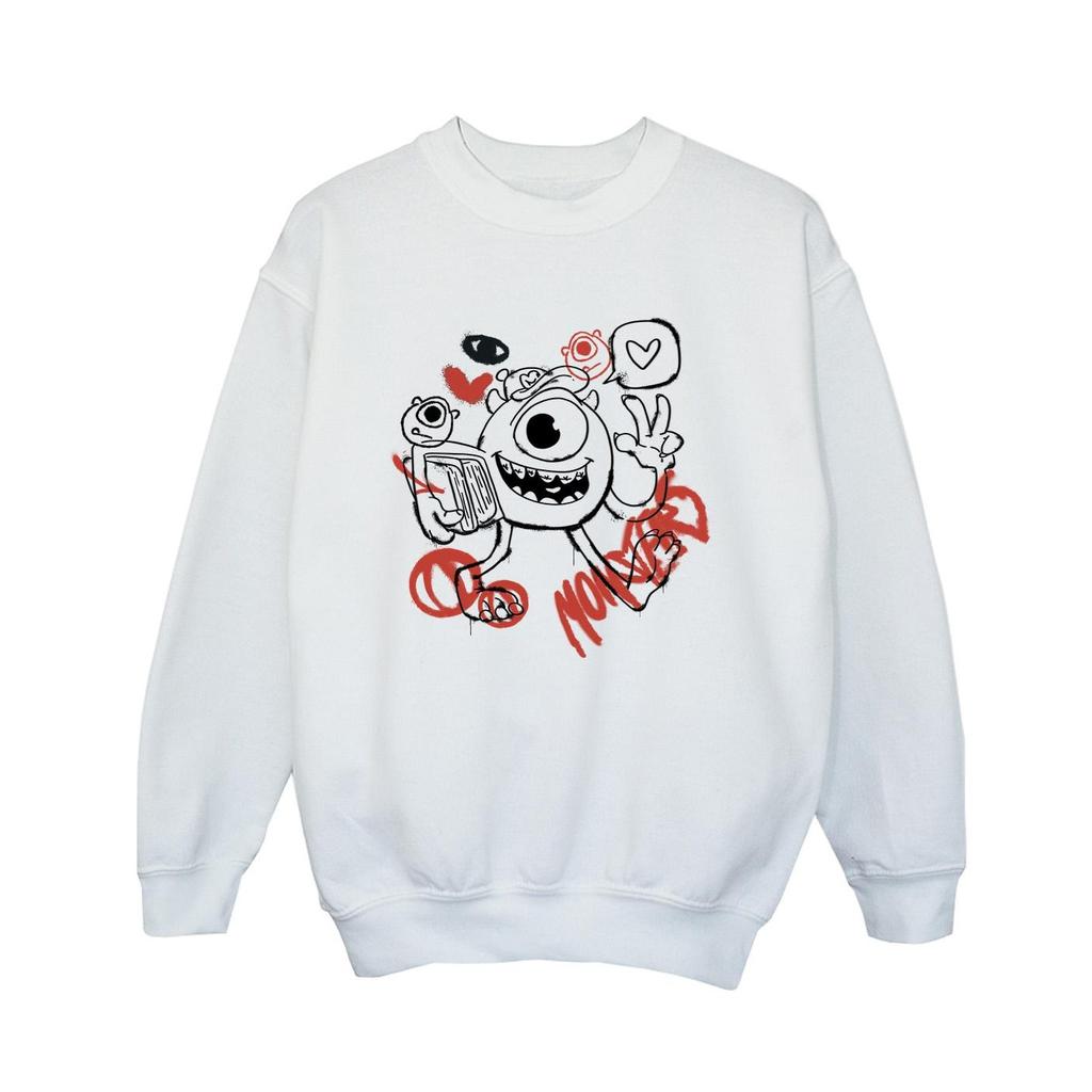 Monsters Inc Boys Mike Wazowski Graffiti Sweatshirt