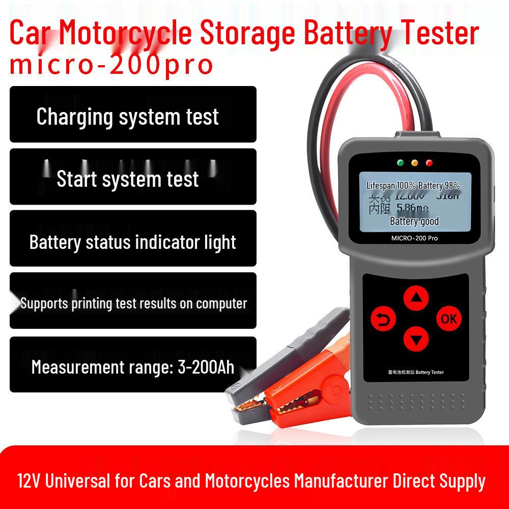 12V Micro-200 PRO Car & Motorcycle Battery Testing Instrument