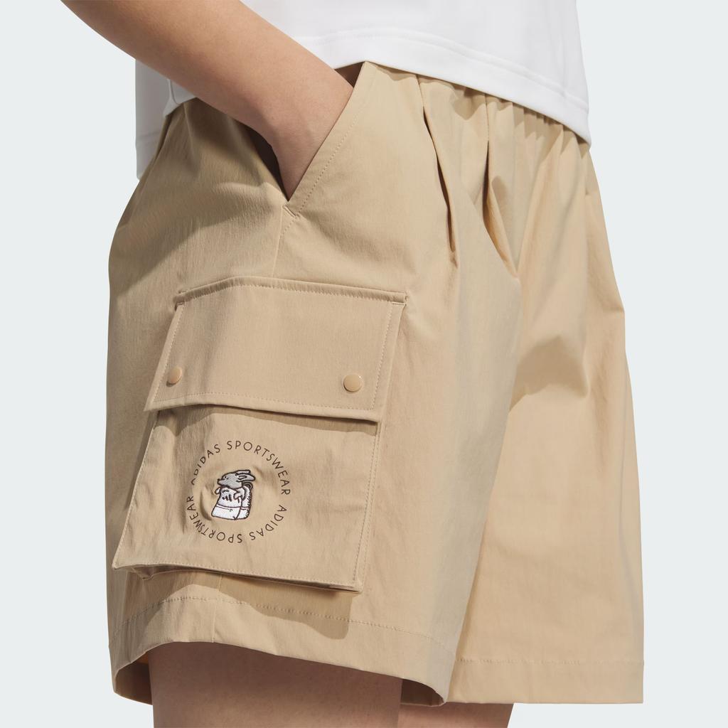 Adidas Comfortable Fashionable Soft Skin-Friendly Casual Shorts Women Shorts Warm-Sand JL9274