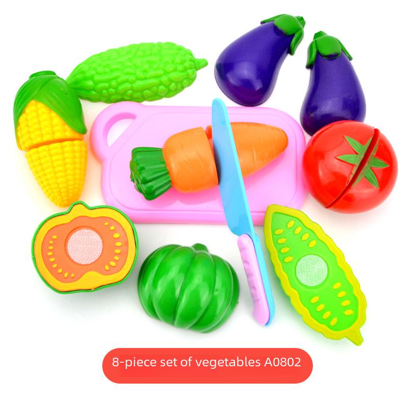 Girls' Pretend Play Kitchen Set: Fruits, Vegetables, and Cooking Toys