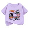 Funny Sushi Cat Food Design Printed T Shirts Short Sleeve Kids Children's T-shirt Boys Girls Summer Spring Cute Top Tee Shirt