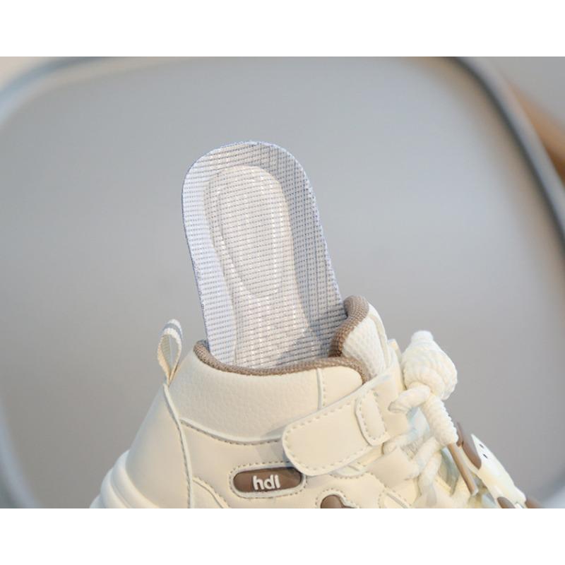 Children’s Sneakers, Spring/Autumn Girls’ White Cartoon High-Top Shoes, Boys’ Casual Skate Shoes, Soft-Soled Baby Shoes