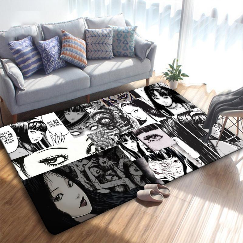 Tomie Junji Carpet Rug for Living Room Bedroom Home Sofa Decoration,Kids play Non-slip Floor Mat