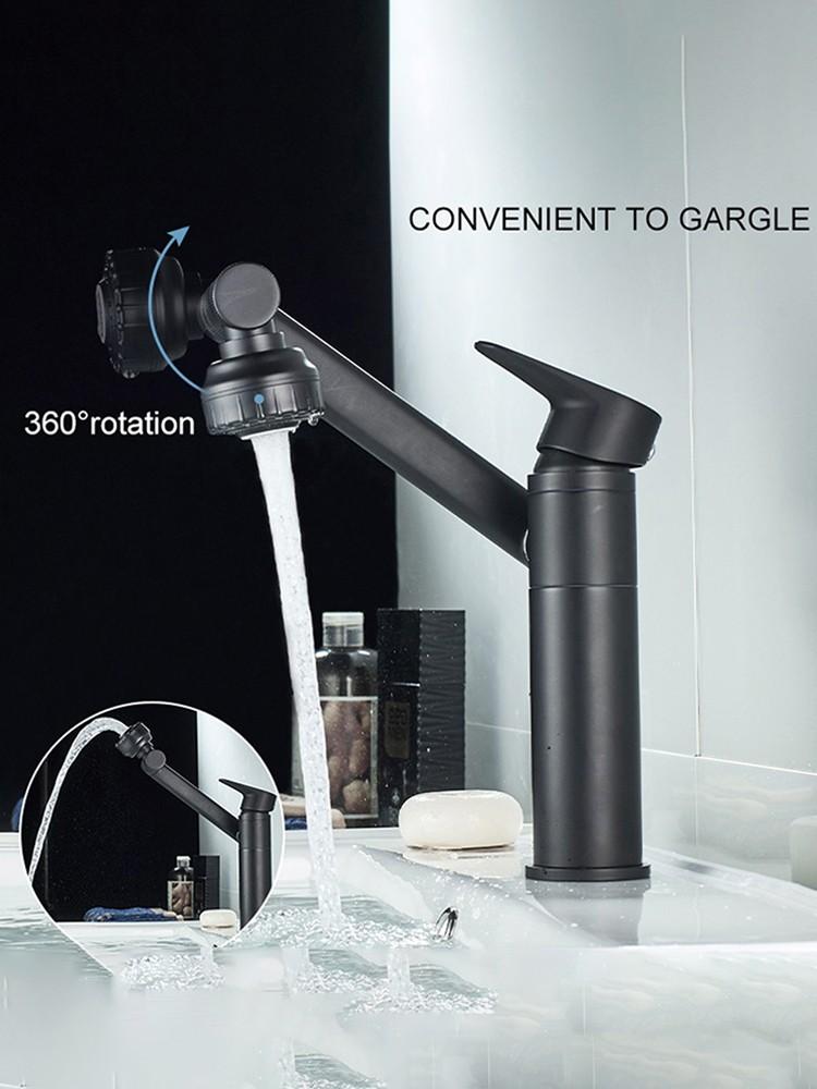 Baterie pentru chiuveta de baie pivotanta la 180 de grade Baterie Montare pe punte Robinet de apa rezistent la stropire