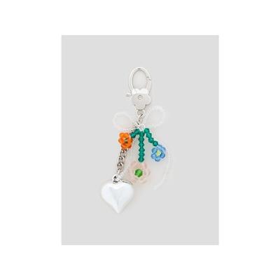 Flower Bead Keychain Gray (19578ZWY43)