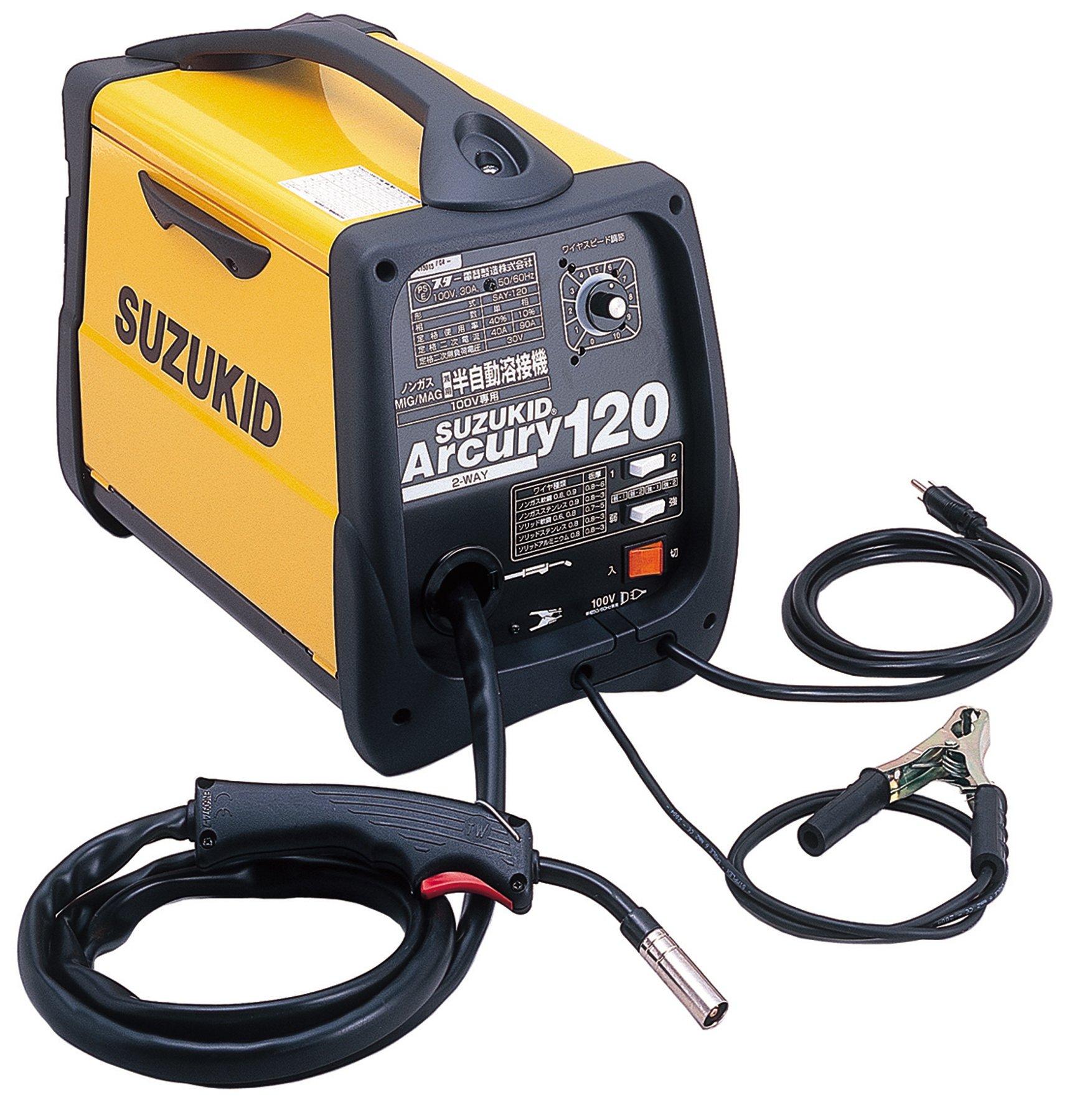 

SUZUKID Arcure 120 Welding 100V Semi-Automatic Machine, Non-Gas, MIG/MAG Compatible, Only, SAY-120