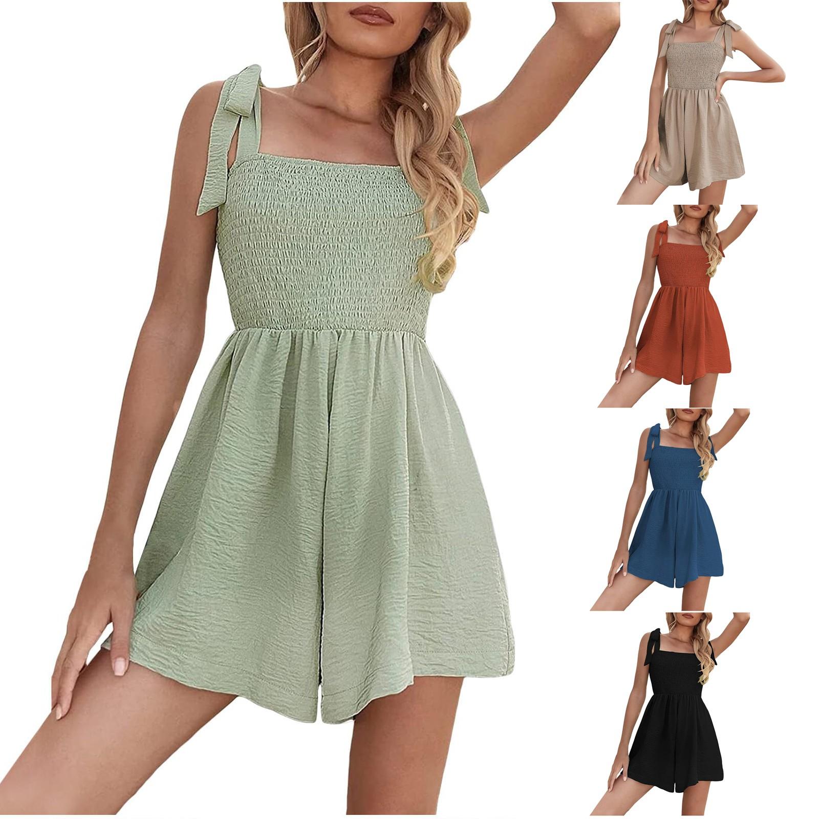 

Женские стильные однотонные пляжные брюки с ремнем на талии и карманом, комбинезон