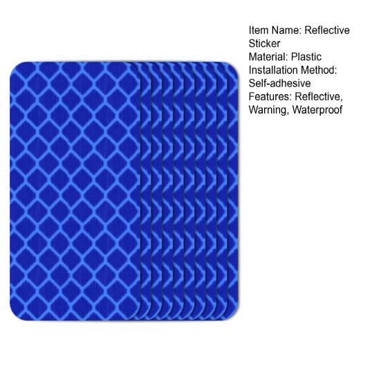 10 Pcs Reflective Stickers High Visibility Reflective Tape Waterproof Safety Car Trailer Truck Warning Tape for