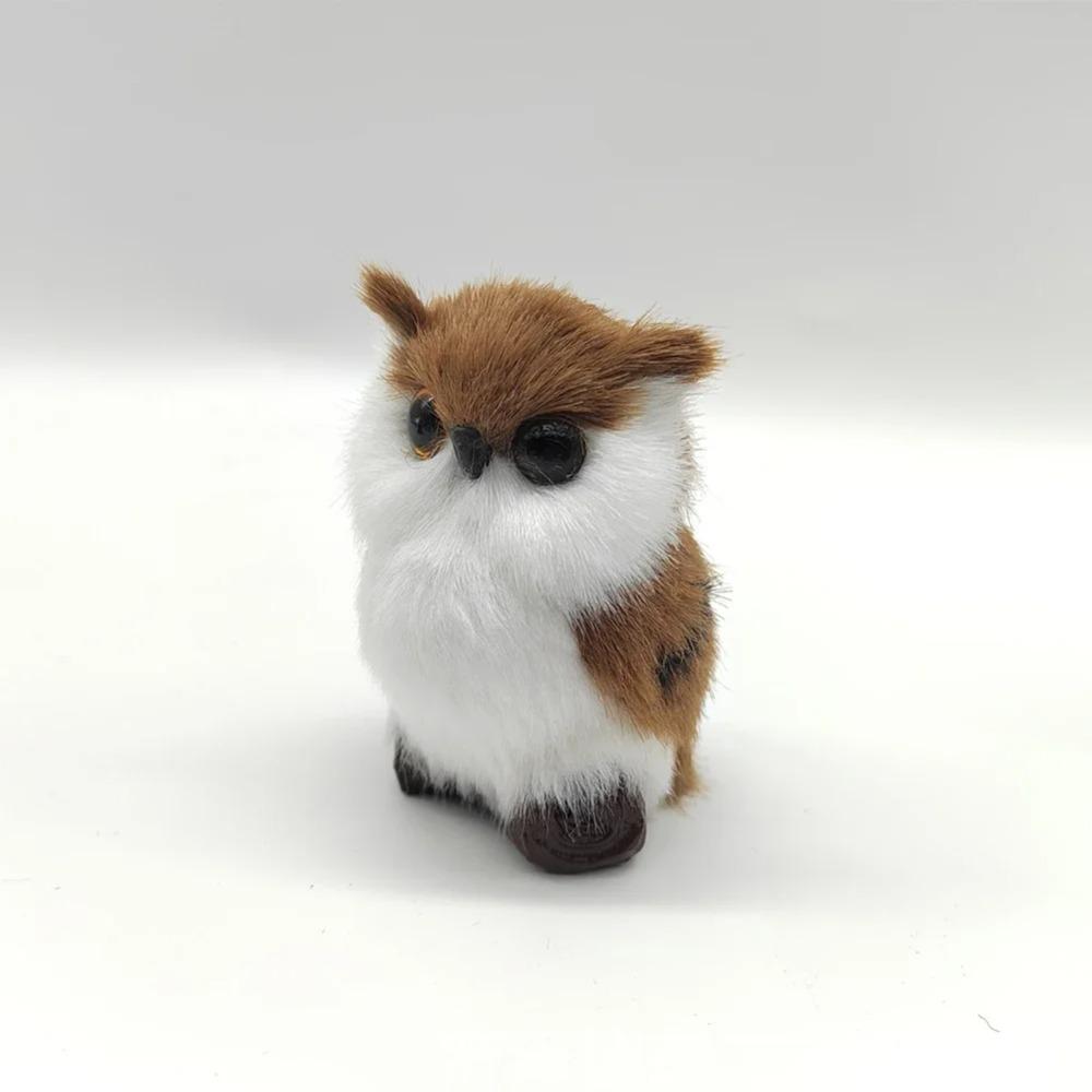 Simulation Owl Exquisite Ornament Cute Lovely Furry Home Decoration Ornament Adornment Simulation Plush Model  Kids Room Gift