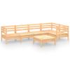 Vidaxl 6-Cz. Garden Lounge Set, Solid Pine Wood