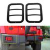 Black Rear Fog Lamp Light Guard Cover Trim Frame For Jeep Wrangler JK 2007-2017
