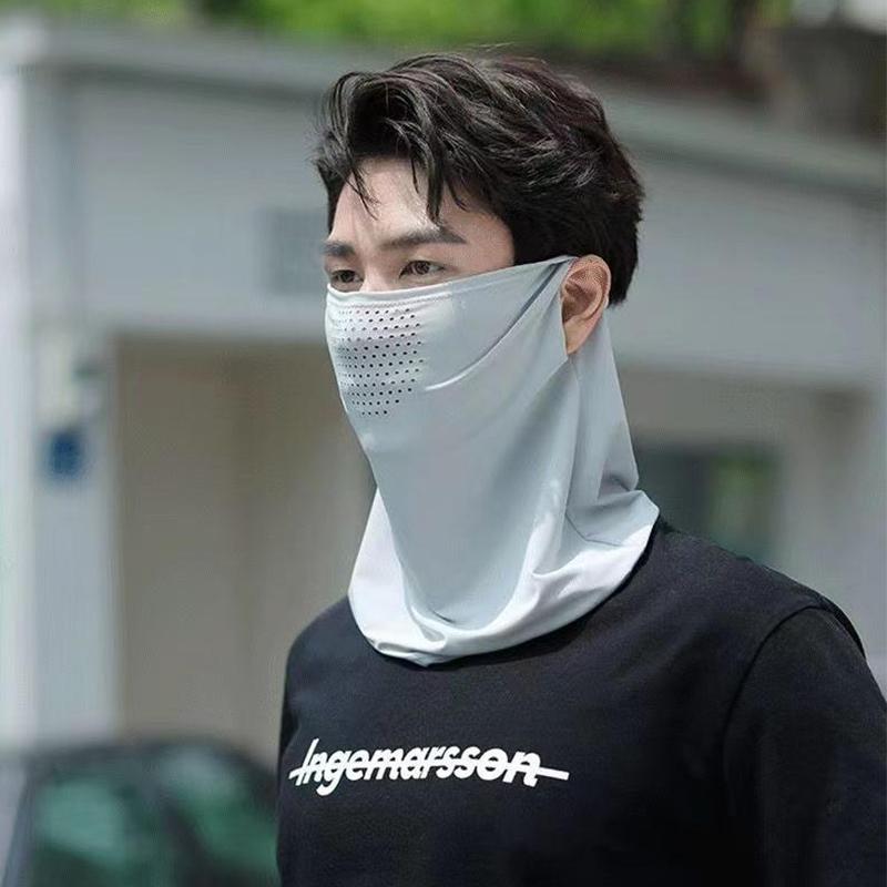 Sunscreen Face Scarf Unisex Uv Protection Outdoor Neck Wrap Cover Sports Sun Proof Bib Ice Silk Mask Face Neck Wrap Cover