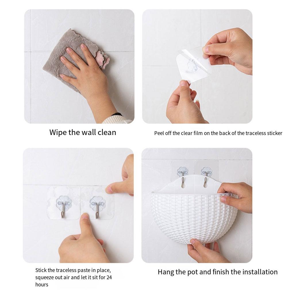 Flower Pot Wall Mounted Hanging Basket Planter Bucket Garden Vase Indoor Exquisite Outdoors Plastic for Ornaments