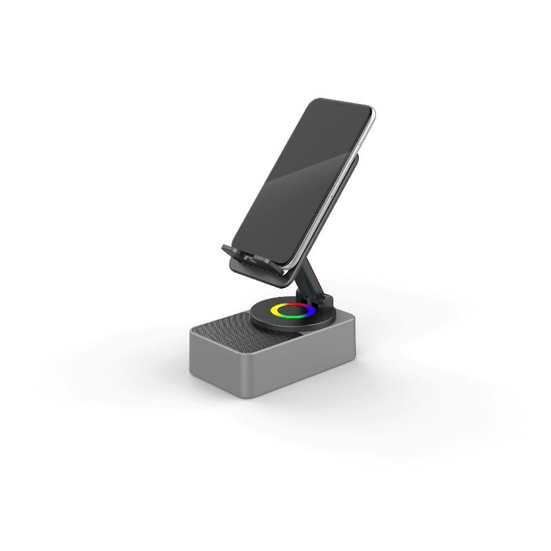 

Speaker Audio, Desktop Live Broadcast, Power Bank 360 Lifting and Rotating Three-in-one Mobile Phone Holder серый